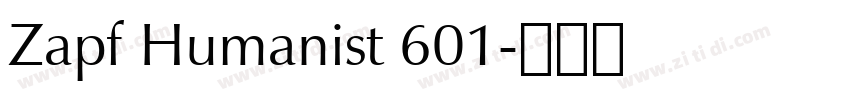 Zapf Humanist 601字体转换